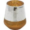 imageThe Novogratz Glass Decorative Candle Lantern with Faux Mercury Glass Finish 7quot x 7quot x 9quot GoldSMALL SIZE Pack of 2