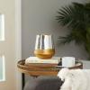imageThe Novogratz Glass Decorative Candle Lantern with Faux Mercury Glass Finish 7quot x 7quot x 9quot GoldSMALL SIZE Pack of 2