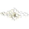 imageThe Novogratz Glass Room Wall Mirror Entryway Mirror with Square Mirrors Wall Mounted Mirror 21quot x 1quot x 48quot Silver