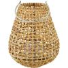 imageThe Novogratz Metal Handmade Decorative Candle Lantern with Glass Holder and Handle 13quot x 13quot x 16quot BrownBrown