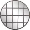 imageCosmoLiving by Cosmopolitan Metal Room Wall Mirror Entryway Mirror with Grid Frame Wall Mounted Mirror 36quot x 1quot x 36quot BlackBlack
