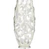 imageDeco 79 Aluminum Metal Decorative Vase Centerpiece Vase with Cut Out Designs Vase for Home Decoration 9quot x 5quot x 20quot BlackSilver