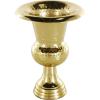 imageDeco 79 Aluminum Metal Decorative Vase Goblet Inspired Hammered Centerpiece Vase Flower Vase for Home Decoration 9quot x 9quot x 13quot SilverGold