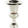 imageDeco 79 Aluminum Metal Decorative Vase Goblet Inspired Hammered Centerpiece Vase Flower Vase for Home Decoration 9quot x 9quot x 13quot SilverSilver