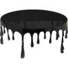 imageDeco 79 Aluminum Metal Living Room Coffee Table Melting Drip Table with Black Glass Top Center Table 36quot x 36quot x 16quot SilverBlack