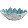 imageDeco 79 Aluminum Metal Shell Decorative Decorative Bowl Shell Decorative Container Decorative Keepsake Box 17quot x 11quot x 7quot SilverTeal