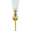 imageDeco 79 Aluminum Metal Single Candle Wall Sconce with Glass Holder 8quot x 8quot x 30quot GoldGold