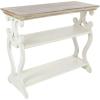 imageDeco 79 Farmhouse Wood Console Table or Living Room Entry Way Hallway 38quot x 15quot x 32quot WhiteBrown