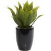 imageDeco 79 Faux Foliage Agave Artificial Plant with Realistic Leaves and Black Fiberglass Pot 17quot x 16quot x 22quot Green