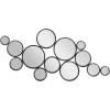 imageDeco 79 Metal Abstract Room Wall Mirror Bubble Cluster Entryway Mirror Wall Mounted Mirror 24quot x 1quot x 52quot Black