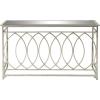 imageDeco 79 Metal Geometric Console Table with Mirrored Glass Top 54quot x 16quot x 32quot Silver