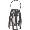 imageDeco 79 Metal Indoor Outdoor Candle Lantern Decorative Lantern Candle Holder with Handle Lantern 8quot x 8quot x 12quot BlackBlack