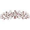 imageDeco 79 Metal Leaf Home Wall Decor Long Scrolled Wall Sculpture with Beaded Accents Wall Art 47quot x 1quot x 14quot RedRed
