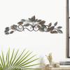 imageDeco 79 Metal Leaf Home Wall Decor Wall Sculpture Wall Art 48quot x 1quot x 12quot BlueBlue
