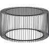 imageDeco 79 Metal Living Room Coffee Table Open Wire Frame Table with Shaded Glass Top Center Table 32quot x 32quot x 15quot BlackBlack