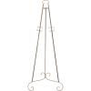 imageDeco 79 Metal Scroll Display Easel Large Adjustable 3 Tier Floor Standing Easel with Chain Support Display Stand 26quot x 30quot x 67quot Gold