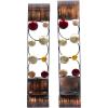 imageDeco 79 Metal Solid Wall Sconce Set of 2 5quotW 24quotH Brown2 PIECES LARGE SIZE