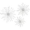 imageDeco 79 Metal Sunburst Home Wall Decor Wall Sculpture with Crystal Embellishment Set of 3 Wall Art 16quot 20quot 24quotW Black24L x 1W