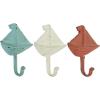 imageDeco 79 Multi Metal Coastal Wall Hook Set of 3 7quot x 5quot x 2quot