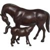 imageDeco 79 Polystone Horse Decorative Sculpture Home Decor Statue Accent Figurine 22quot x 7quot x 25quot BrownDark Brown