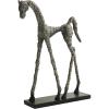 imageDeco 79 Polystone Horse Decorative Sculpture Home Decor Statue Accent Figurine 22quot x 7quot x 25quot BrownSilver
