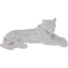 imageDeco 79 Polystone Leopard Decorative Sculpture Floor Home Decor Statue with Carved Faceted Diamond Exterior Accent Figurine 39quot x 19quot x 14quot SilverSilver
