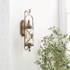 imageDeco 79 Traditional Glass Floral Wall Sconce 7quot x 6quot x 20quot Bronze Pack of 4
