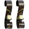imageDeco 79 Traditional Metal Solid Wall Sconce Set of 2 5quotW 19quotH Black