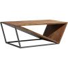 imageDeco 79 Wood Diagonal Open Frame Coffee Table with Gray Metal Base 45quot x 24quot x 16quot Brown