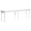 imageDeco 79 Wood Home Bench Long Slim Entryway Bench Bedroom Bench 63quot x 12quot x 18quot White