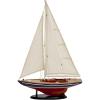 imageDeco 79 Wood Sail Boat Decorative Sculpture Home Decor Statue with Lifelike Rigging Accent Figurine 15quot x 3quot x 14quot BeigeDark Brown