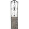 imageDeco 79 Wood Scroll Home Wall Decor Distressed Door Panel Wall Sculpture with Metal Wire Details Wall Art 19quot x 1quot x 72quot Brown