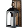imageDeco 79 Wood Solid Wall Sconce 5quot x 6quot x 20quot BrownBlack