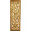 imageDeco 79 Wooden Floral Handmade Home Wall Decor Intricately Carved Acanthus Wall Sculpture Wall Art 12quot x 1quot x 36quot BrownGold