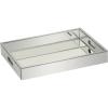 imageDeco 79 Wooden Living Room Decor Tray Mirrored Ottoman Tray Serving Tray 20quot x 20quot x 2quot Silver18 x 135 x 3