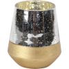 imageThe Novogratz Glass Decorative Candle Lantern with Faux Mercury Glass Finish 7quot x 7quot x 9quot GoldSMALL SIZE