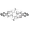imageThe Novogratz Glass Room Wall Mirror Entryway Mirror with Square Mirrors Wall Mounted Mirror 21quot x 1quot x 48quot Silver