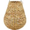 imageThe Novogratz Metal Handmade Decorative Candle Lantern with Glass Holder and Handle 13quot x 13quot x 16quot BrownBrown