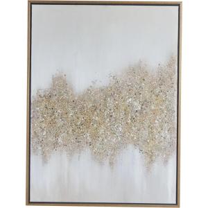 imageCosmoLiving by Cosmopolitan Canvas Geode Glitter Flakes Framed Wall Art with Gold Frame 30quot x 2quot x 40quot Gold40L x 30W