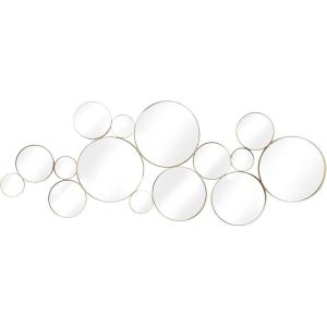 imageCosmoLiving by Cosmopolitan Metal Room Wall Mirror Bubble Cluster Entryway Mirror Wall Mounted Mirror 22quot x 3quot x 40quot Gold54L x 23W