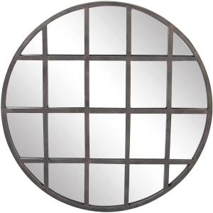 imageCosmoLiving by Cosmopolitan Metal Room Wall Mirror Entryway Mirror with Grid Frame Wall Mounted Mirror 36quot x 1quot x 36quot BlackBlack