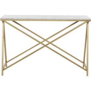 imageDeco 79 Contemporary Metal Rectangle Console Table 47quot x 14quot x 31quot WhiteWhite