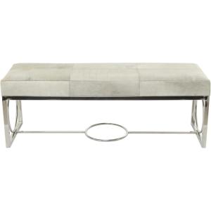imageDeco 79 Contemporary Stainless Steel Bench CONVENIENTLY SIZED Gray