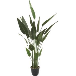 imageDeco 79 Faux Foliage Bird of Paradise Artificial Plant with Black Fluted Pot 21quot x 21quot x 61quot Green21 x 21 x 61