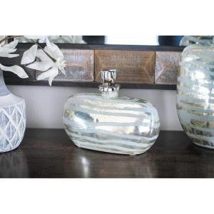 imageDeco 79 Glass Decorative Decorative Jars Decorative Container Decorative Keepsake Box 11quot x 5quot x 16quot Gold12 x 5 x 9