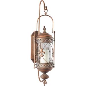 imageDeco 79 Glass Wall Sconce Single Candle  9quot x 11quot x 30quot Brown