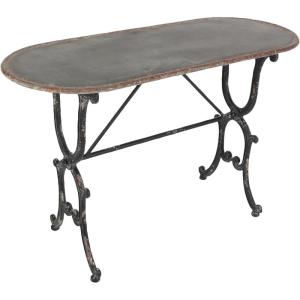 imageDeco 79 Metal Console Table 45quotW 29quotH grayblack 84255