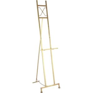imageDeco 79 Metal Display Easel Large Adjustable 3 Tier Floor Standing Easel with Chain Support Display Stand 16quot x 19quot x 57quot GoldGold