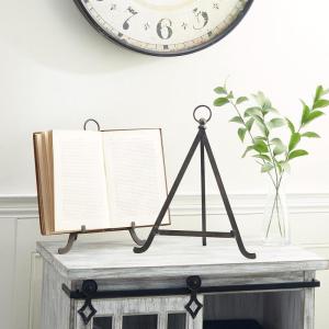 imageDeco 79 Metal Display Easel Tabletop Easel with Foldable Stand Set of 2 Display Stand 13quot 15quotH BronzeBronze