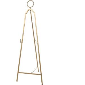 imageDeco 79 Metal Display Easel Tall Adjustable 3 Tier Floor Standing Easel with Chain Support and Wood Accents Display Stand 19quot x 23quot x 66quot BlackGold